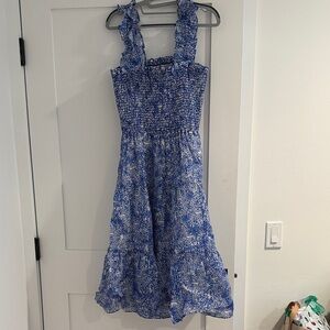 Amanda Uprichard Blue and White Casual Dress